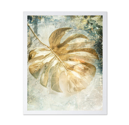 Golden Monstera Leaf