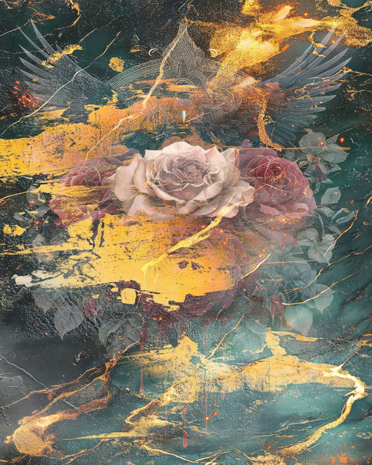 Gothic Rose Gold Abstract