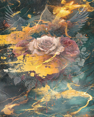 Gothic Rose Gold Abstract