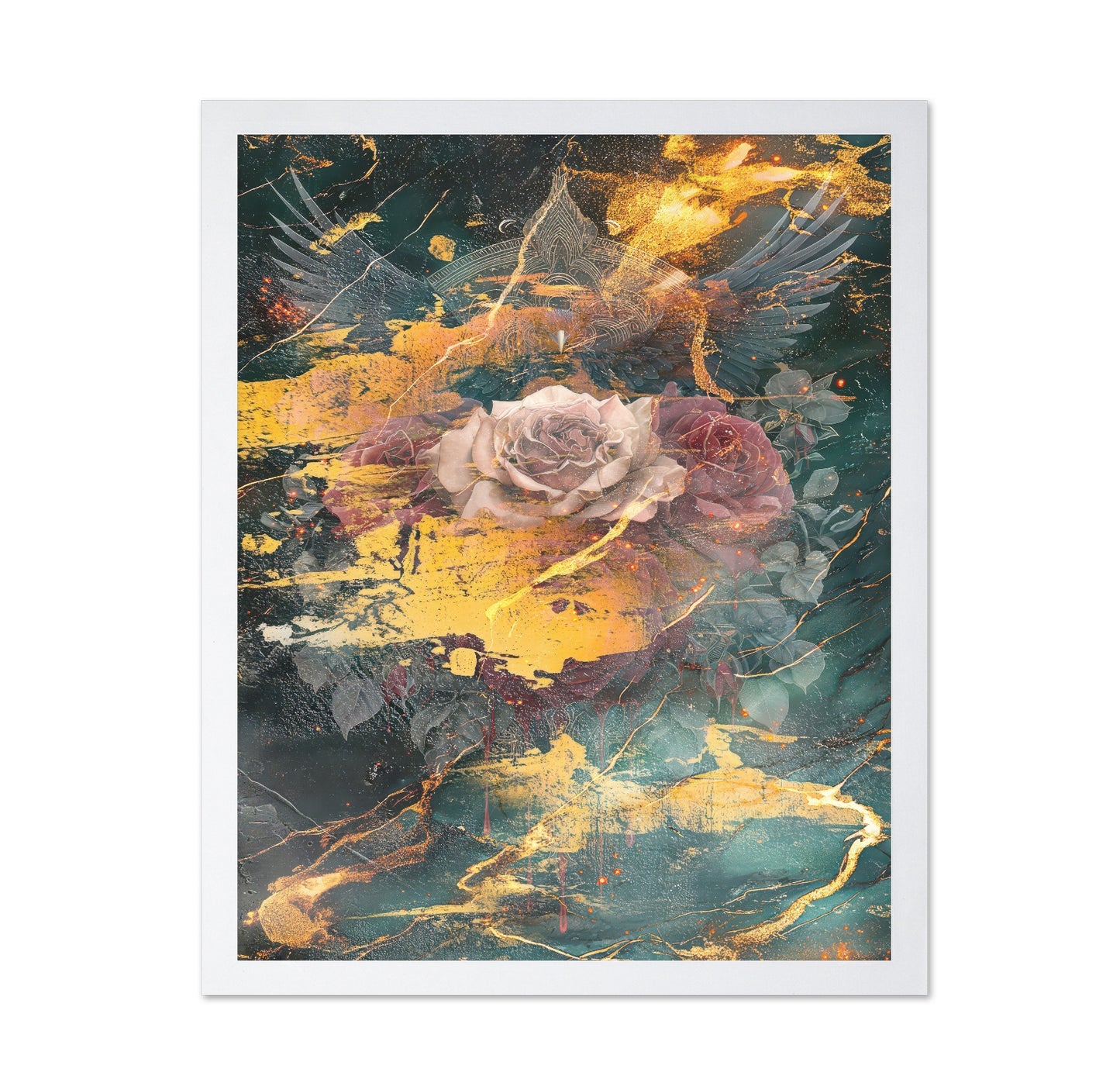 Gothic Rose Gold Abstract