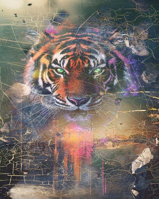 Neon Tiger Portrait