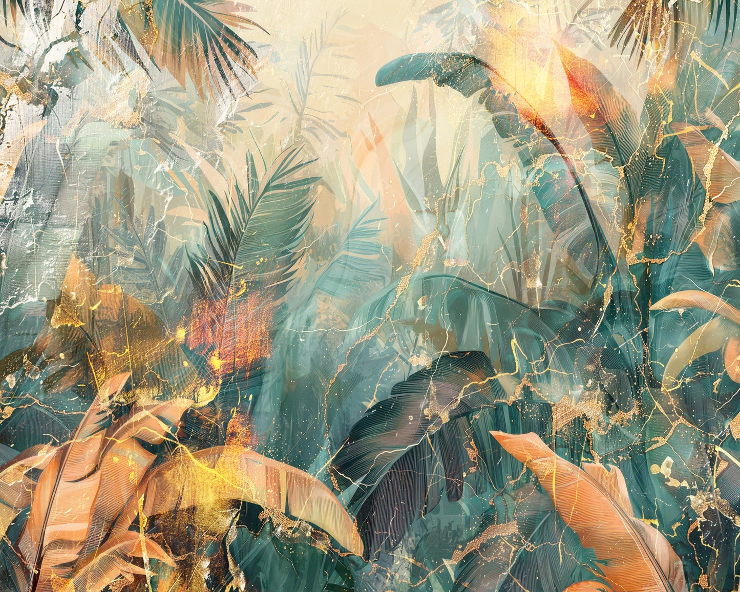 Tropical Golden Leaves