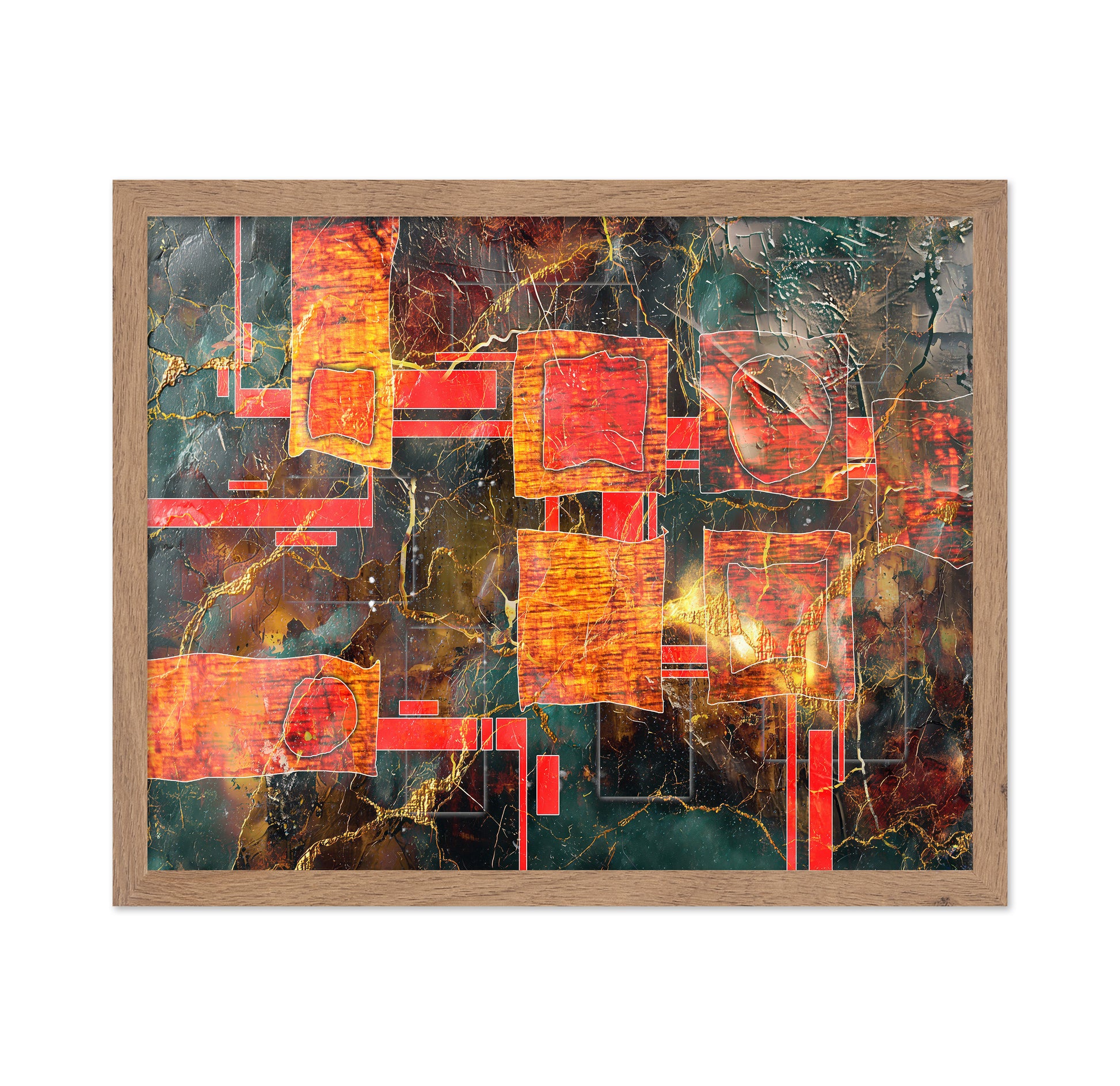 Fiery Abstract Blocks
