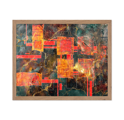 Fiery Abstract Blocks