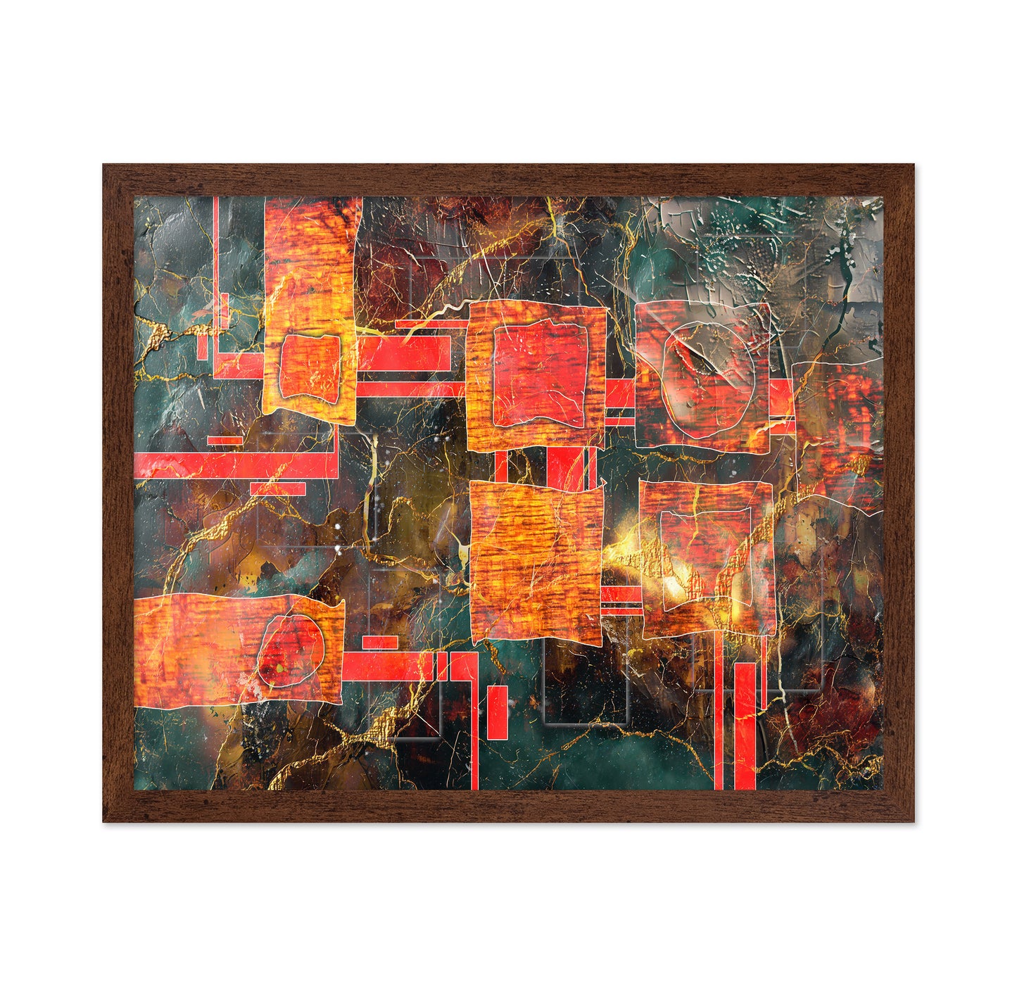 Fiery Abstract Blocks