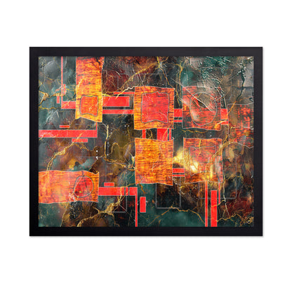 Fiery Abstract Blocks