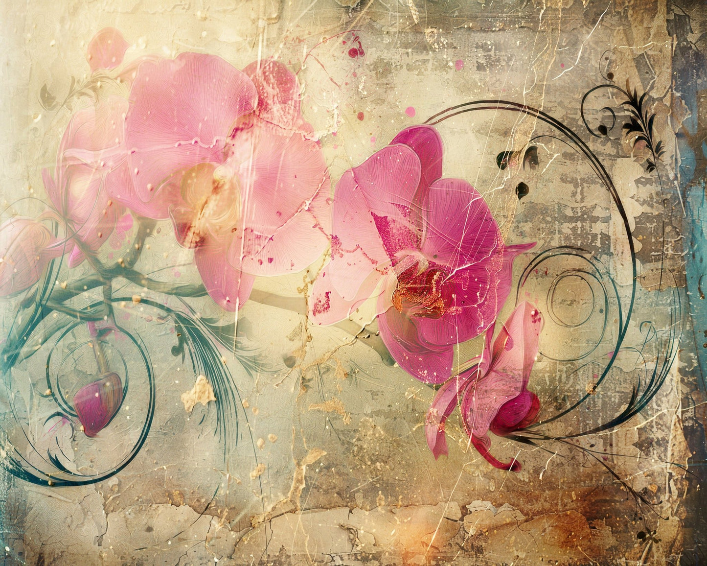 Vintage Pink Orchid