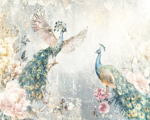 Vintage Peacock Pair
