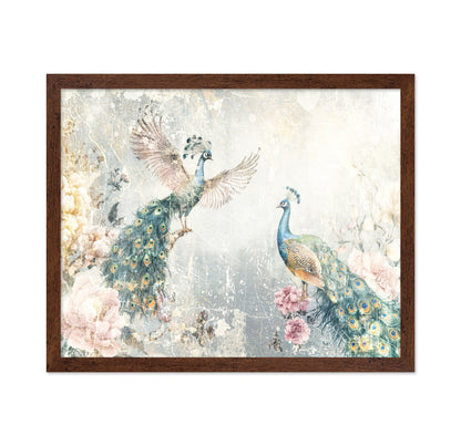 Vintage Peacock Pair