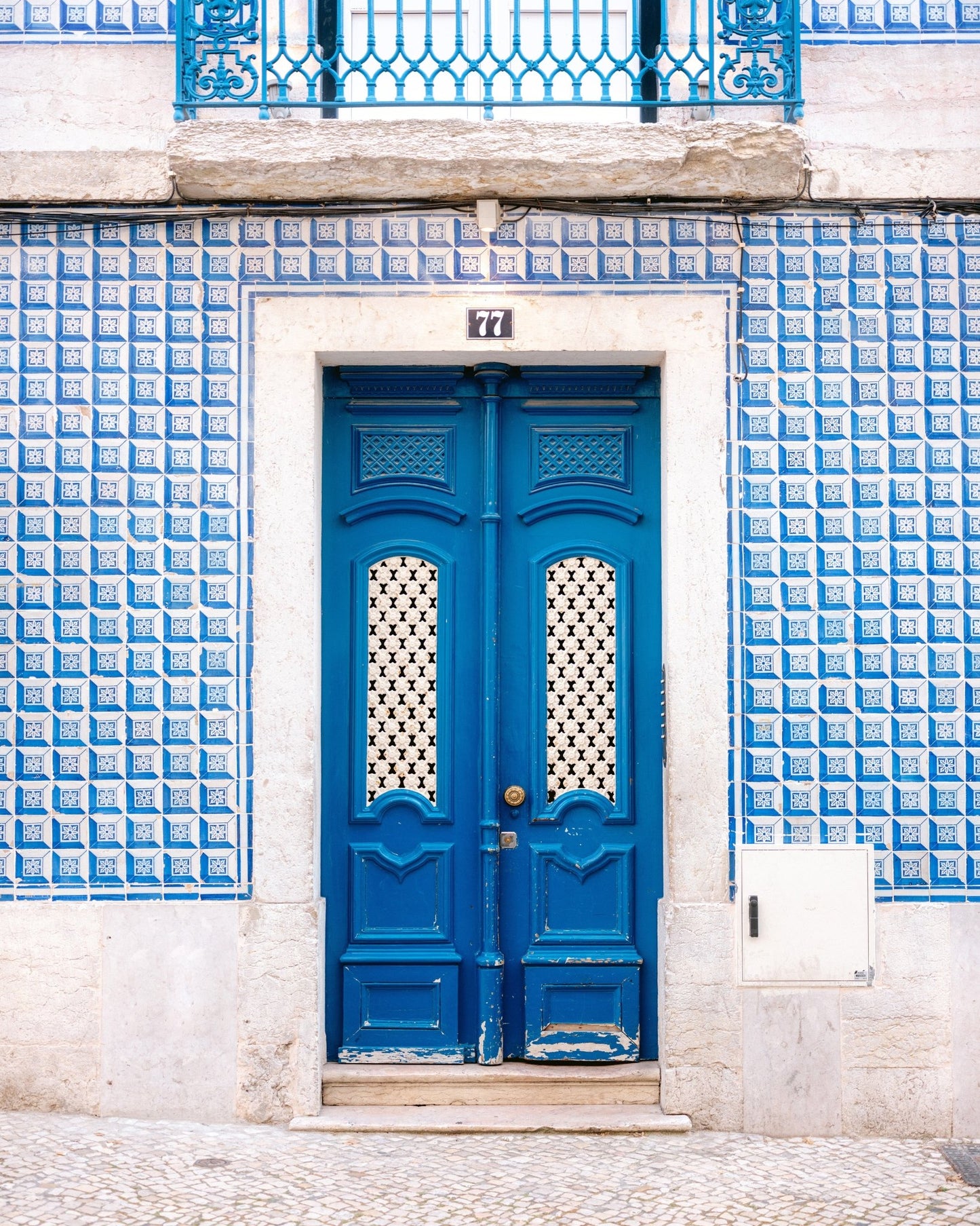 Lisbon Blue Tile Door