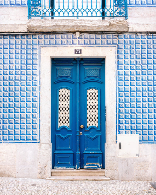 Lisbon Blue Tile Door