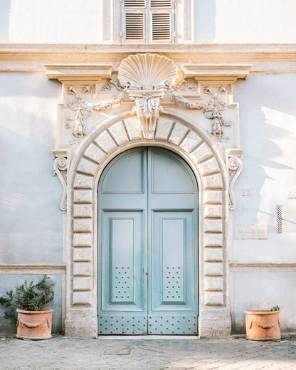 Rome Blue Arch Door