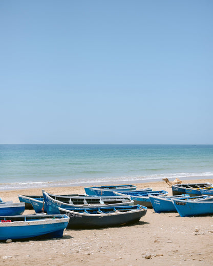 Blue Boats Shore