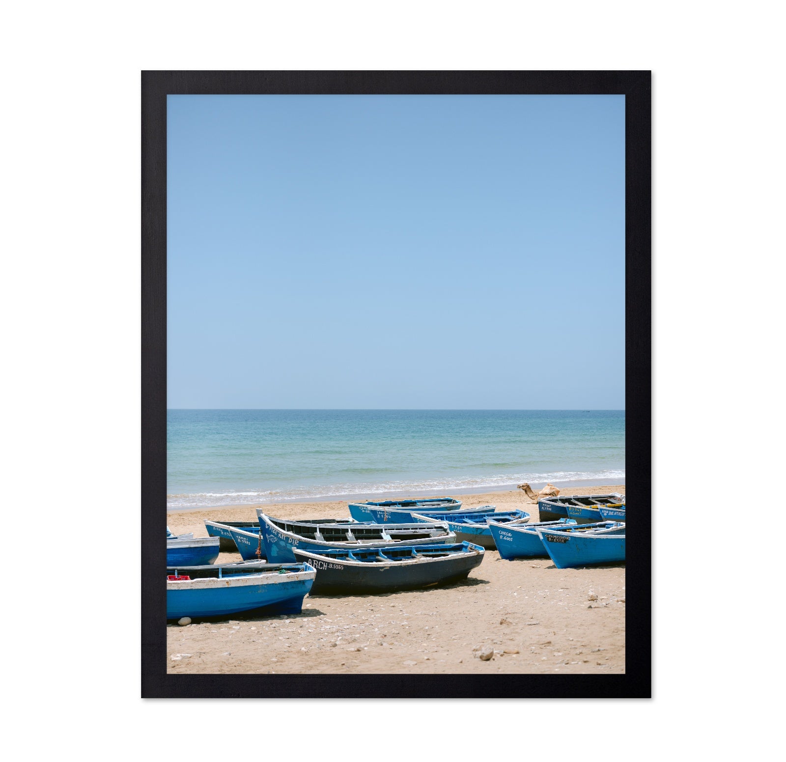 Blue Boats Shore