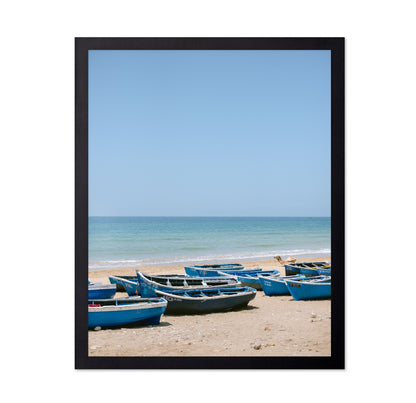 Blue Boats Shore