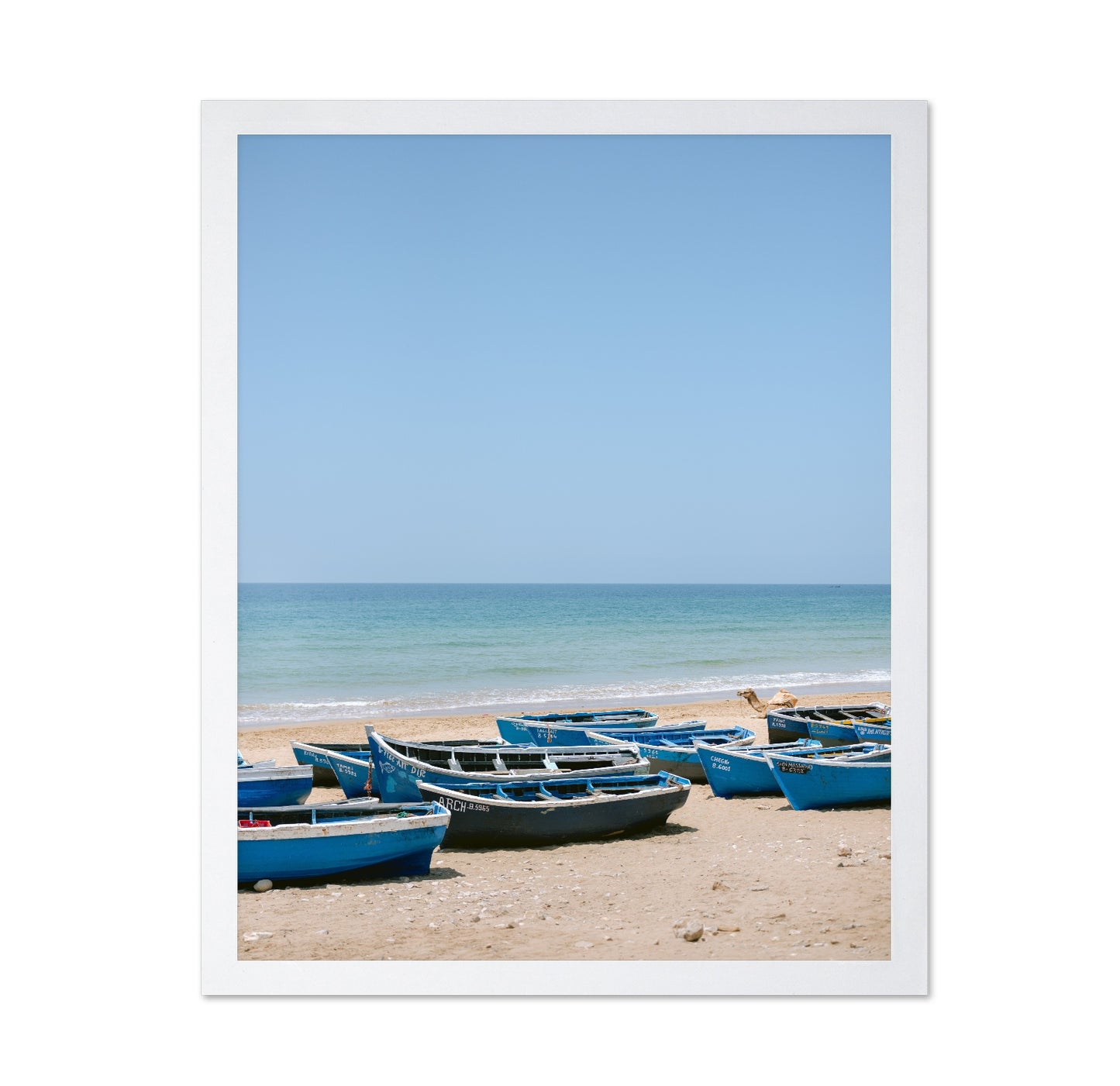 Blue Boats Shore