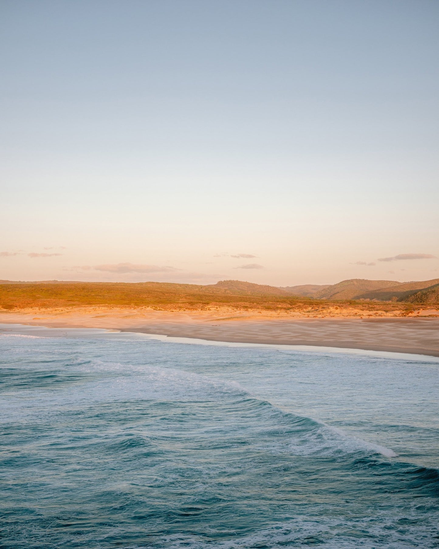 Golden Coastal Waves