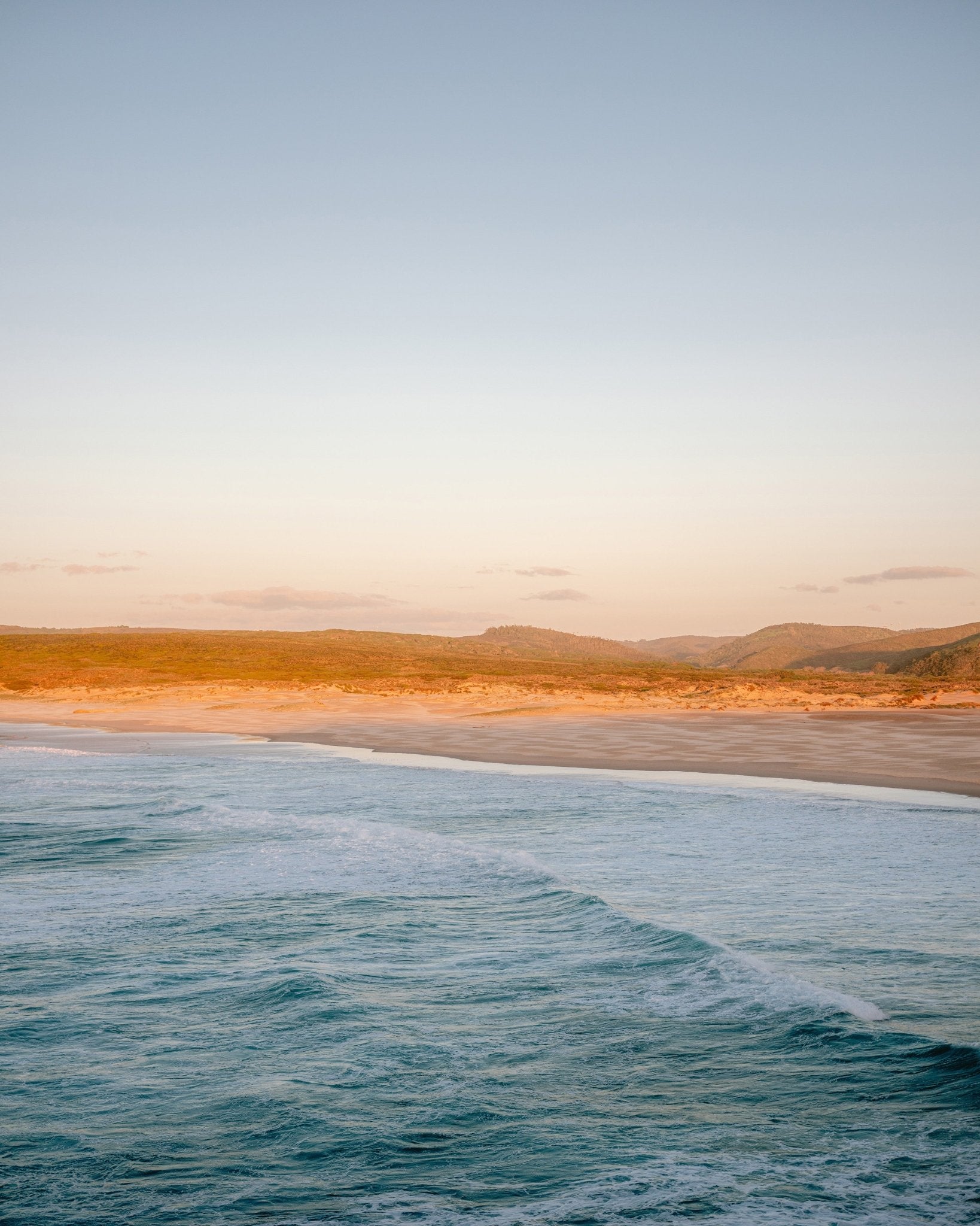 Golden Coastal Waves