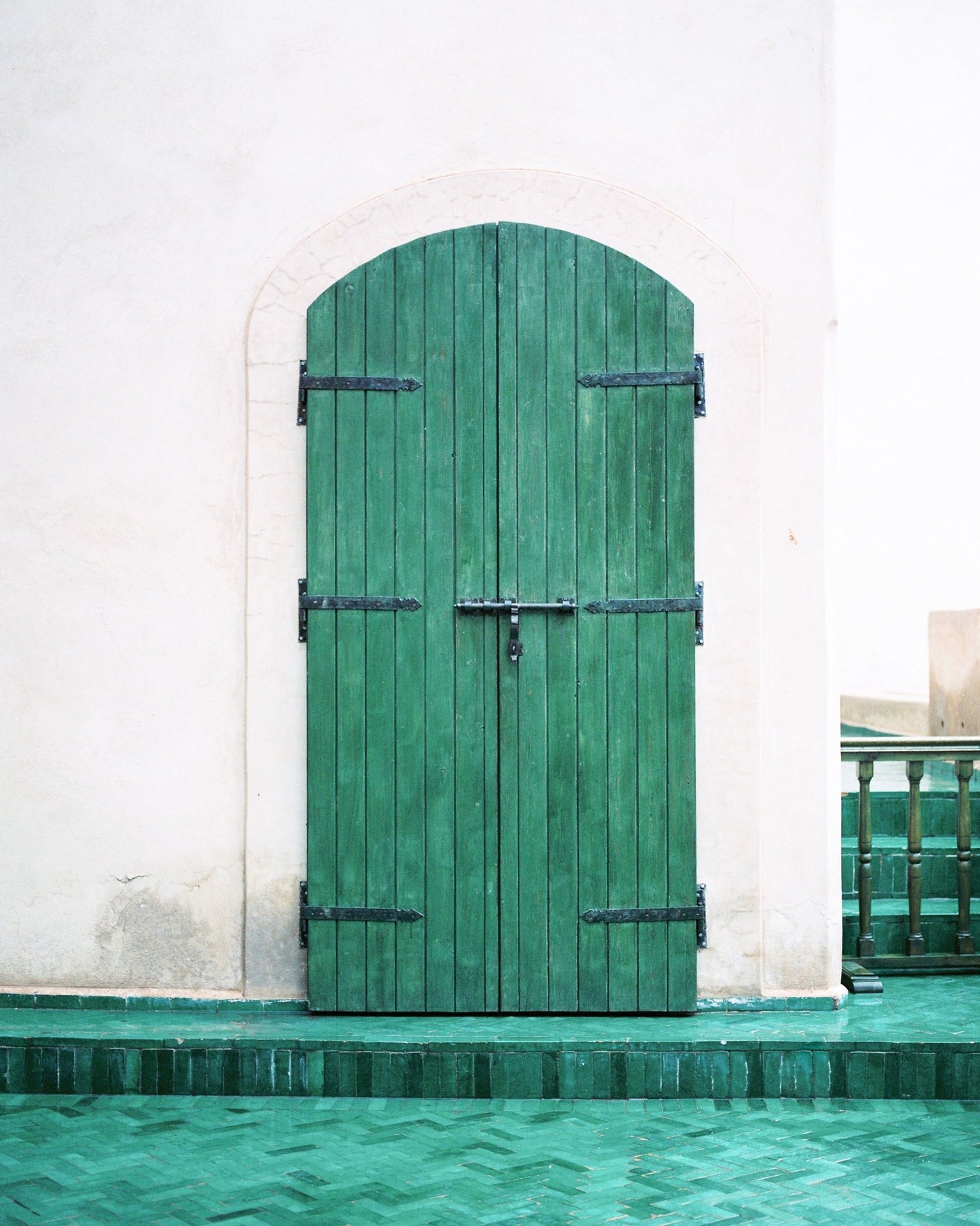 Green Arch Door