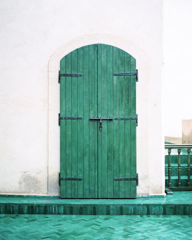Green Arch Door