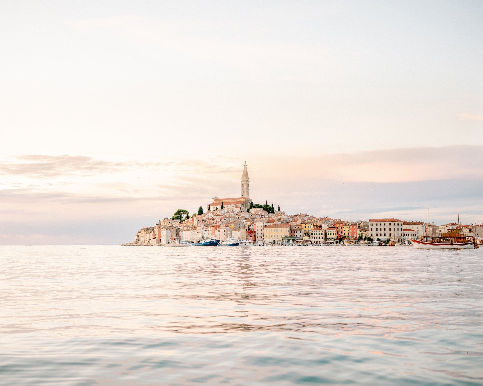 Coastal Town Sunset
