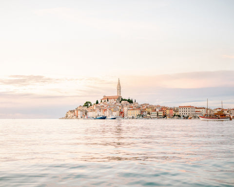 Coastal Town Sunset