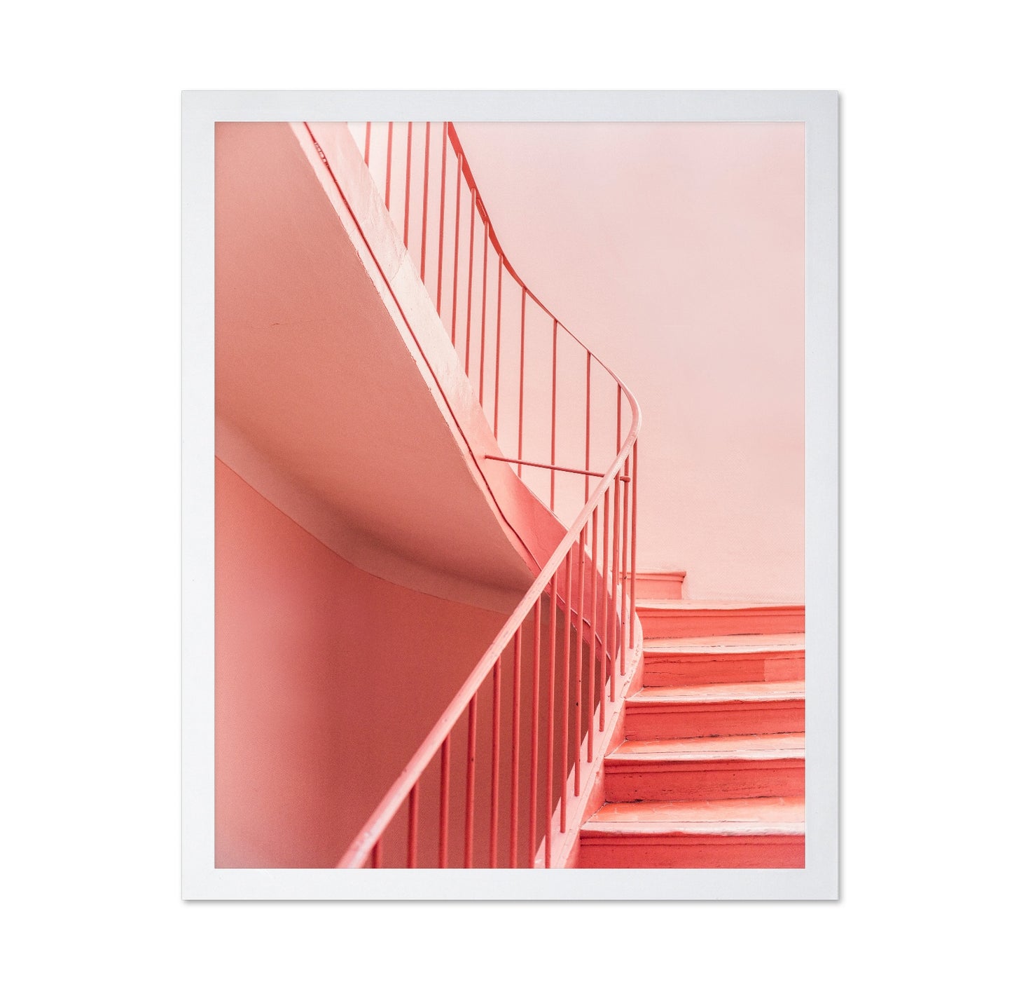 Pink Spiral Stairs