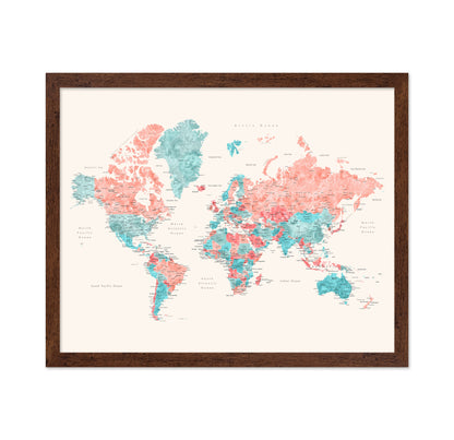 Watercolor World Map No1