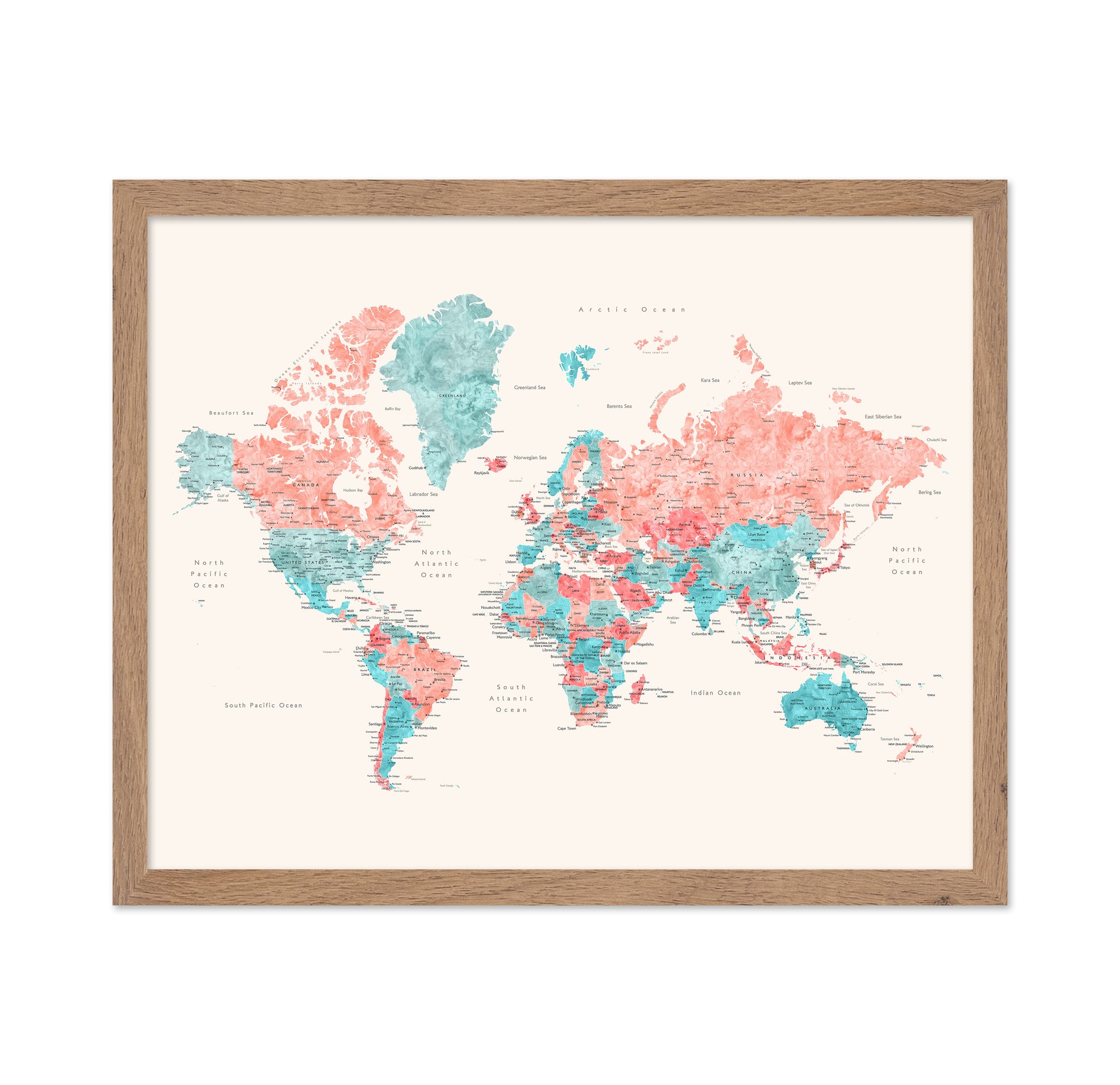 Watercolor World Map No1
