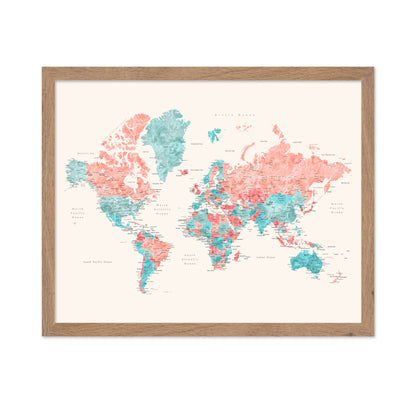 Watercolor World Map No1