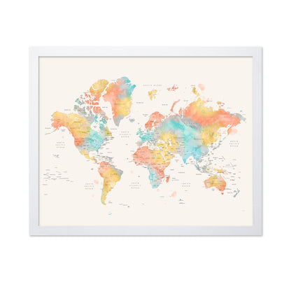 Watercolor World Map No2