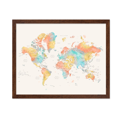 Watercolor World Map No2