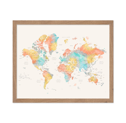 Watercolor World Map No2