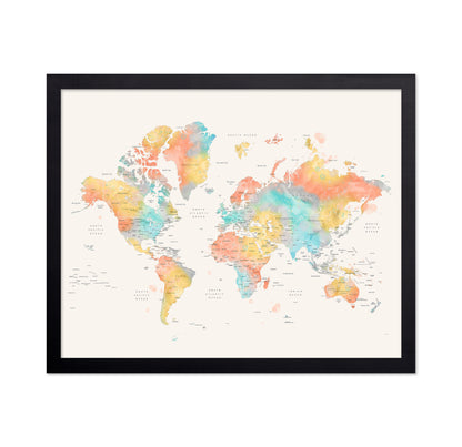 Watercolor World Map No2