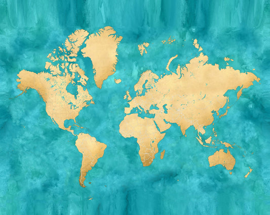 Teal World Map