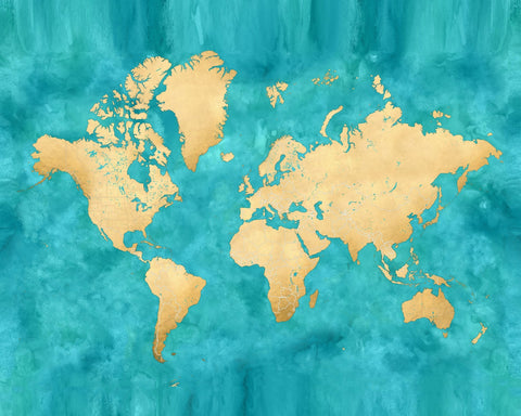 Teal World Map