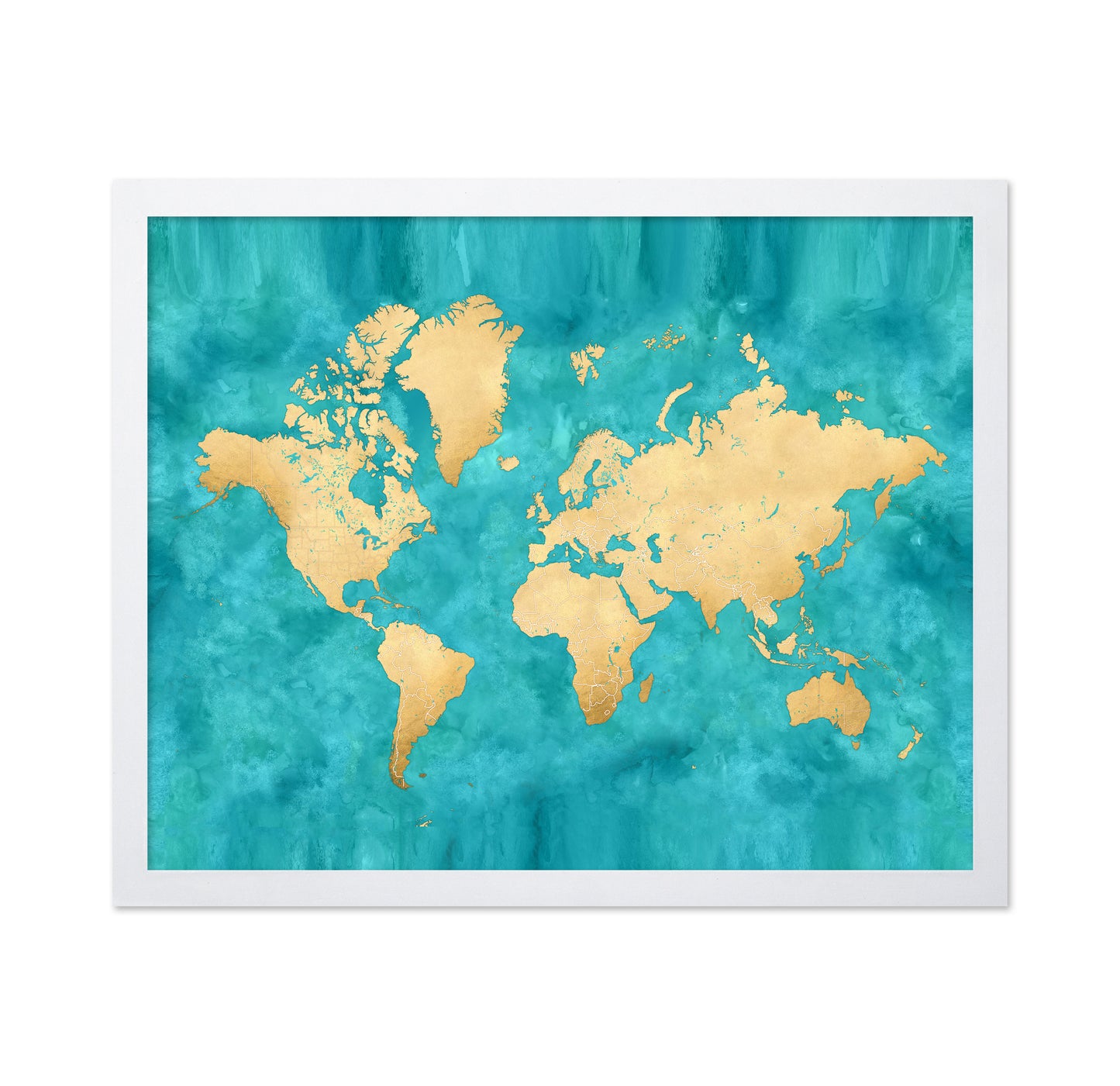 Teal World Map