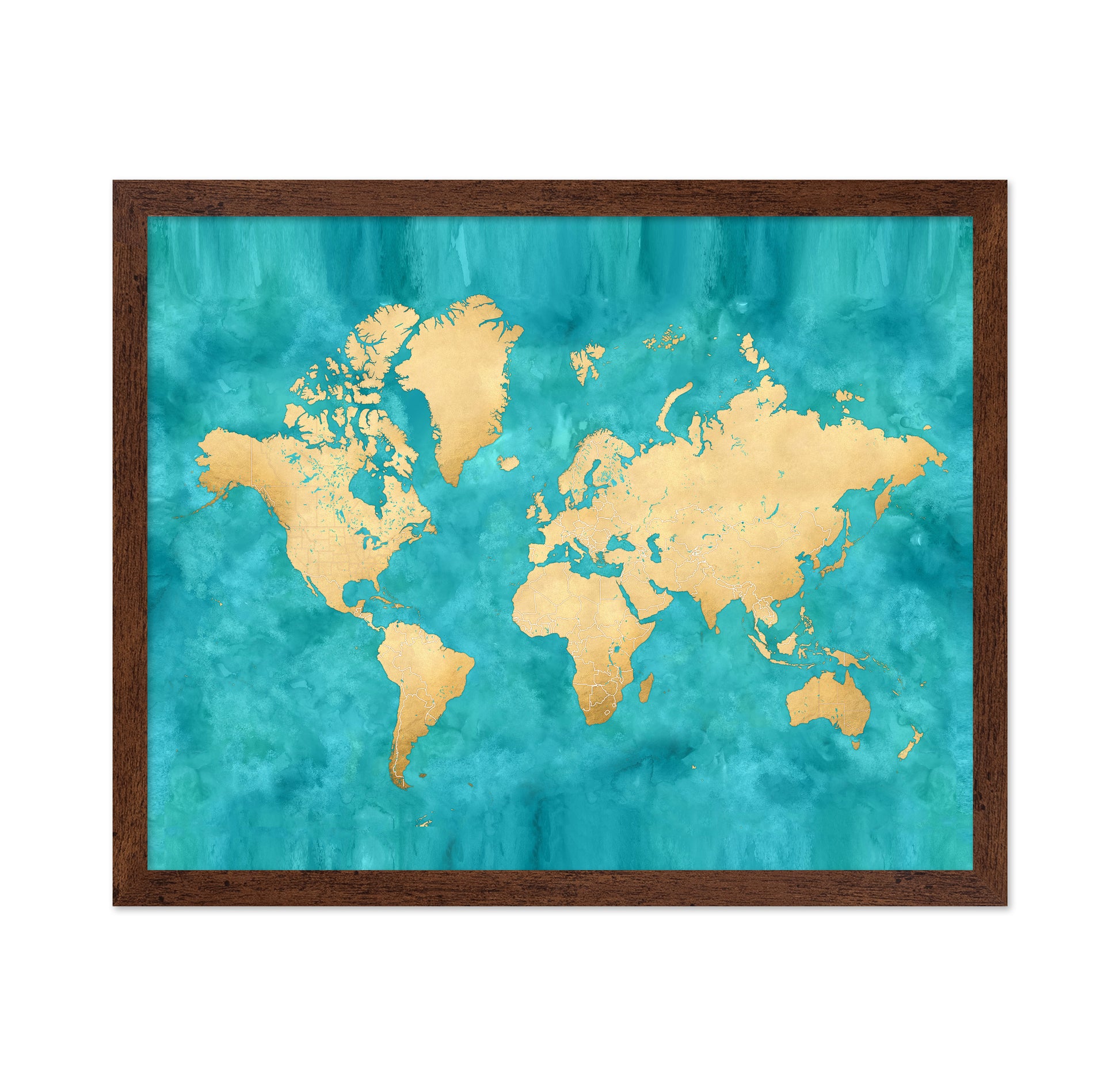 Teal World Map