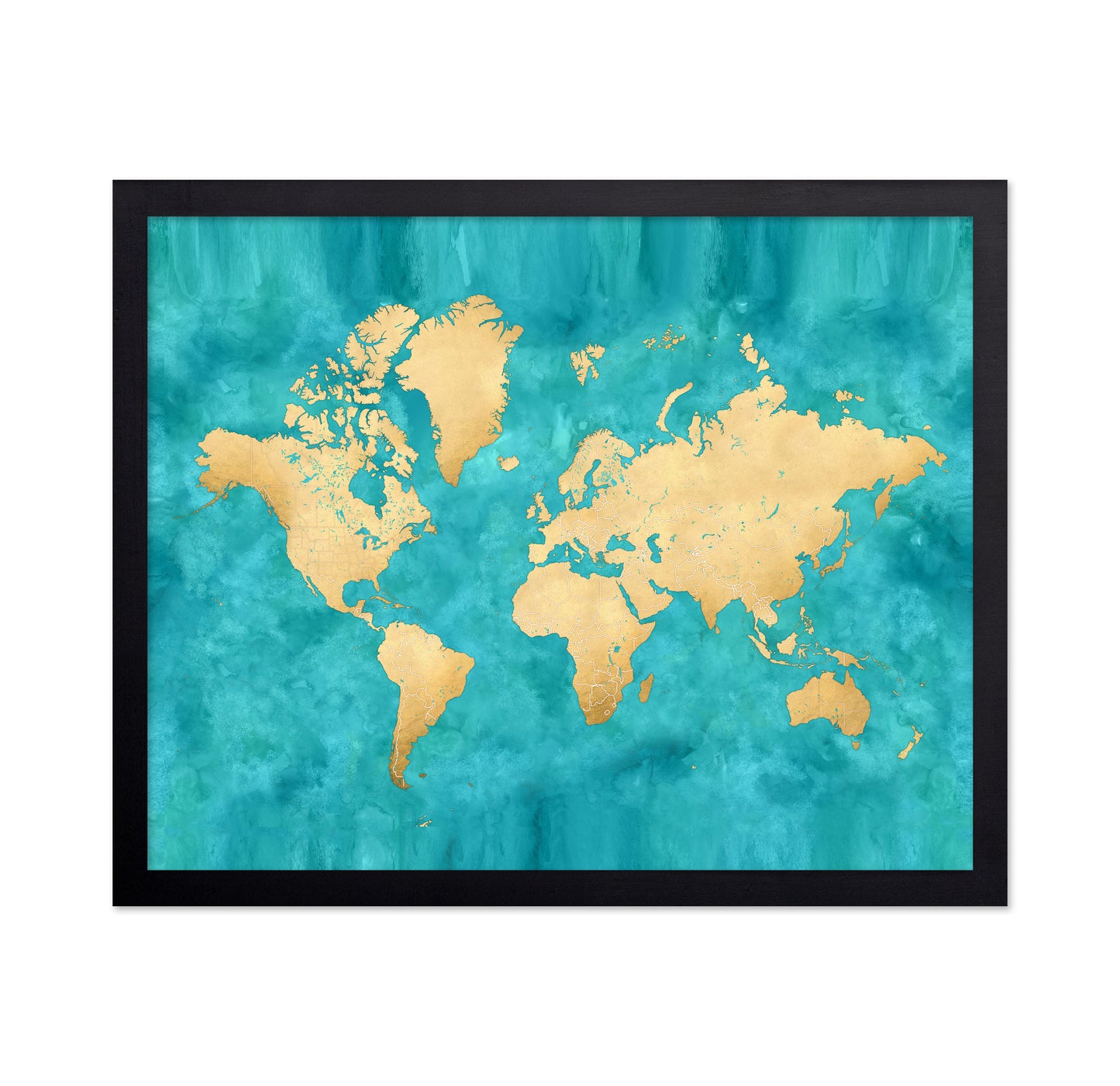Teal World Map