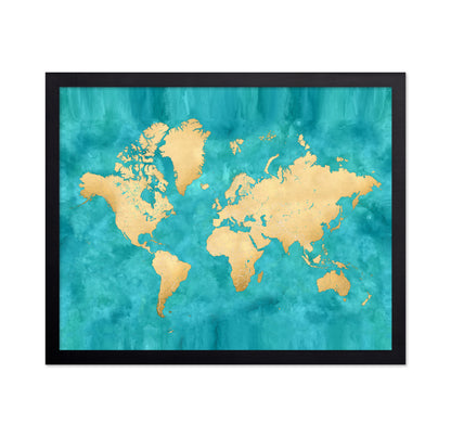 Teal World Map
