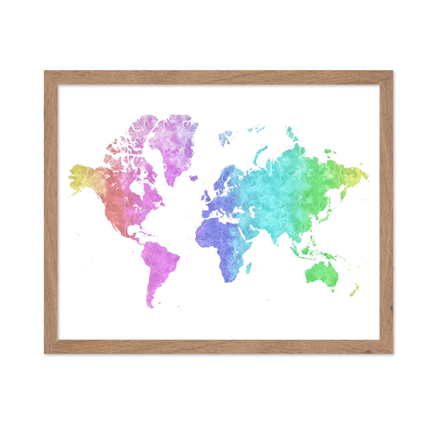 Watercolor World Map No3