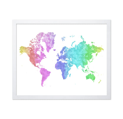 Watercolor World Map No3