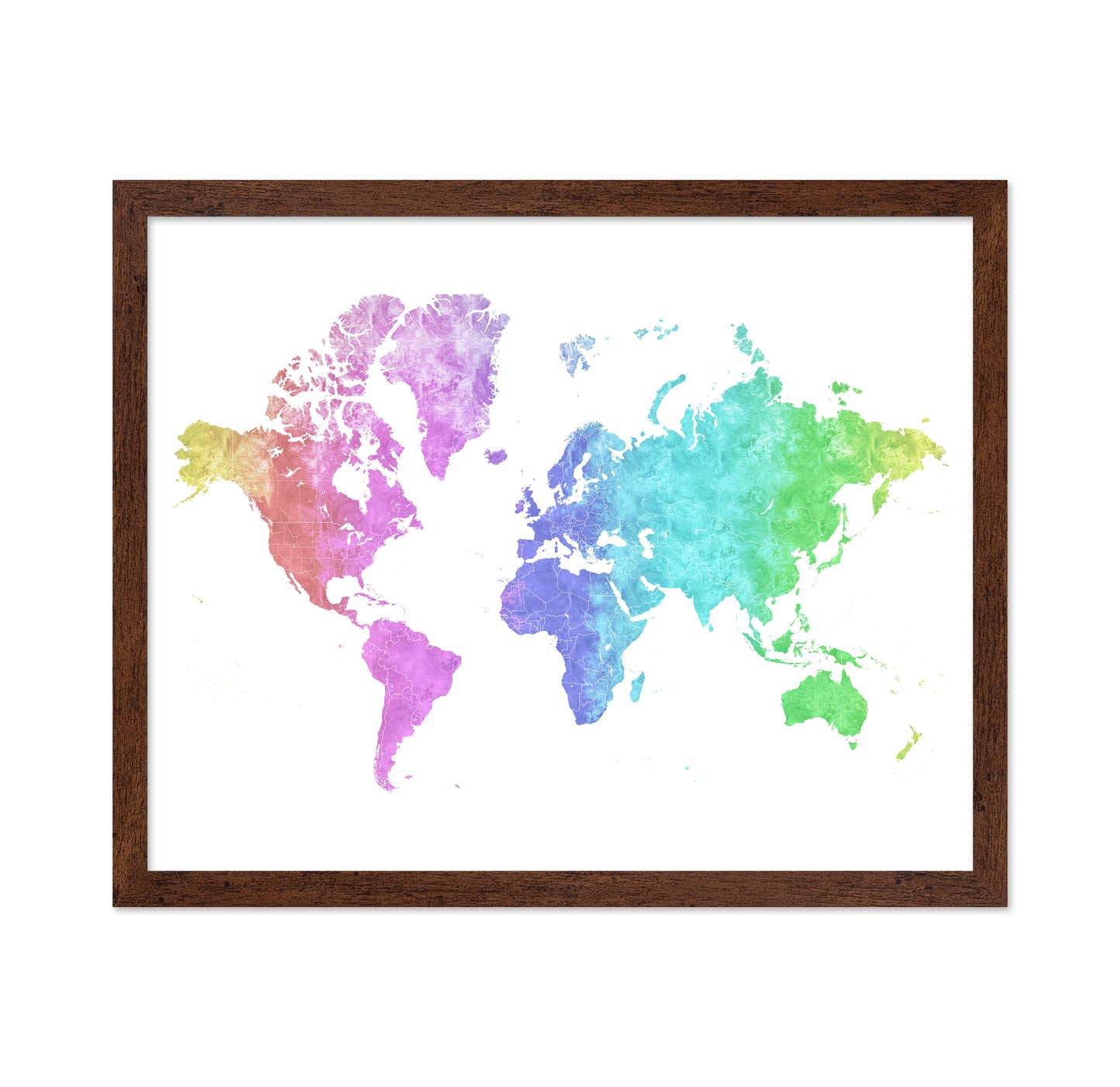 Watercolor World Map No3