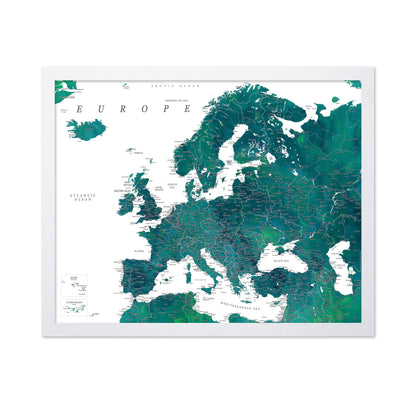Teal Europe Map