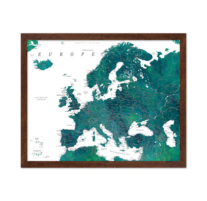 Teal Europe Map