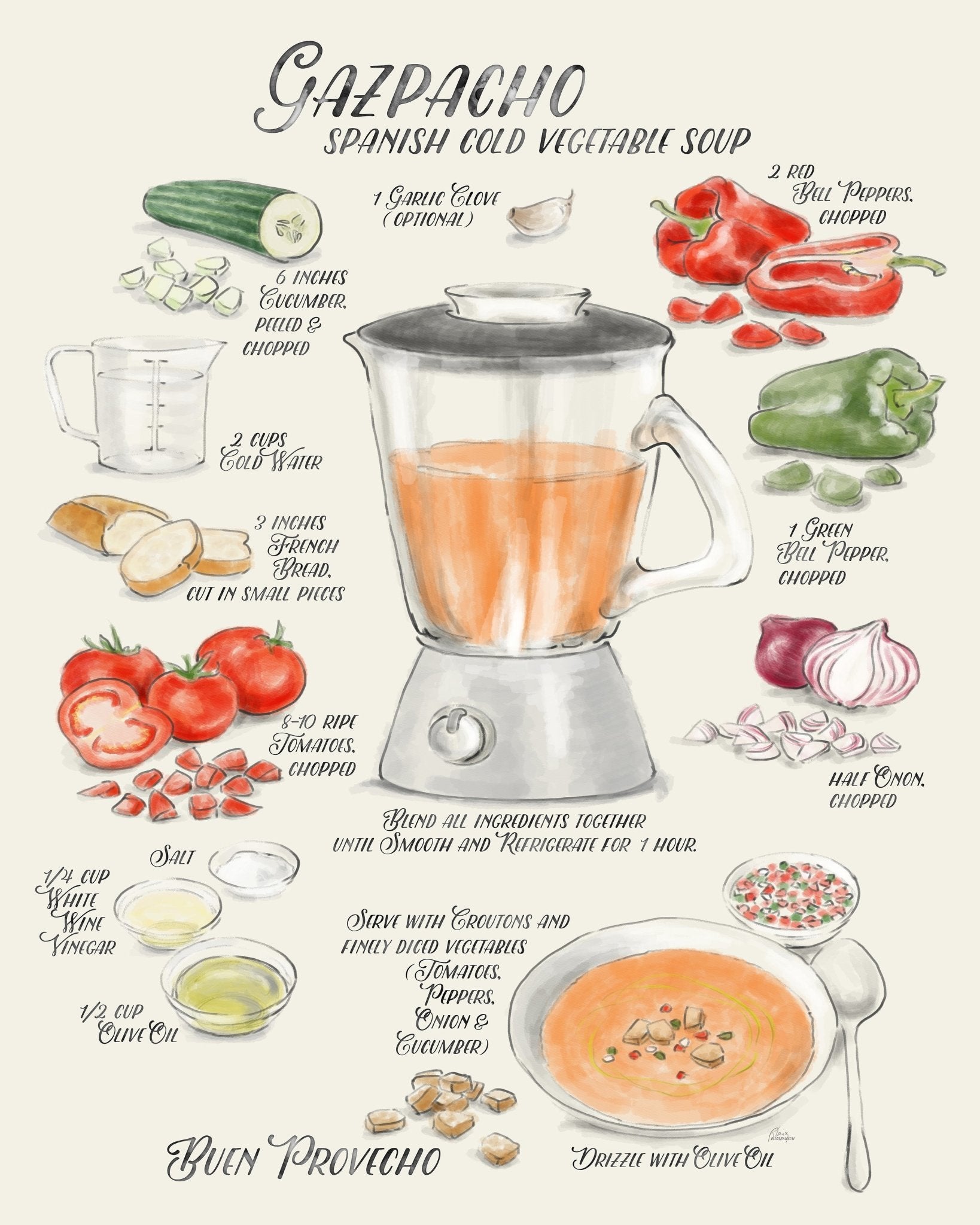 Gazpacho Recipe Art
