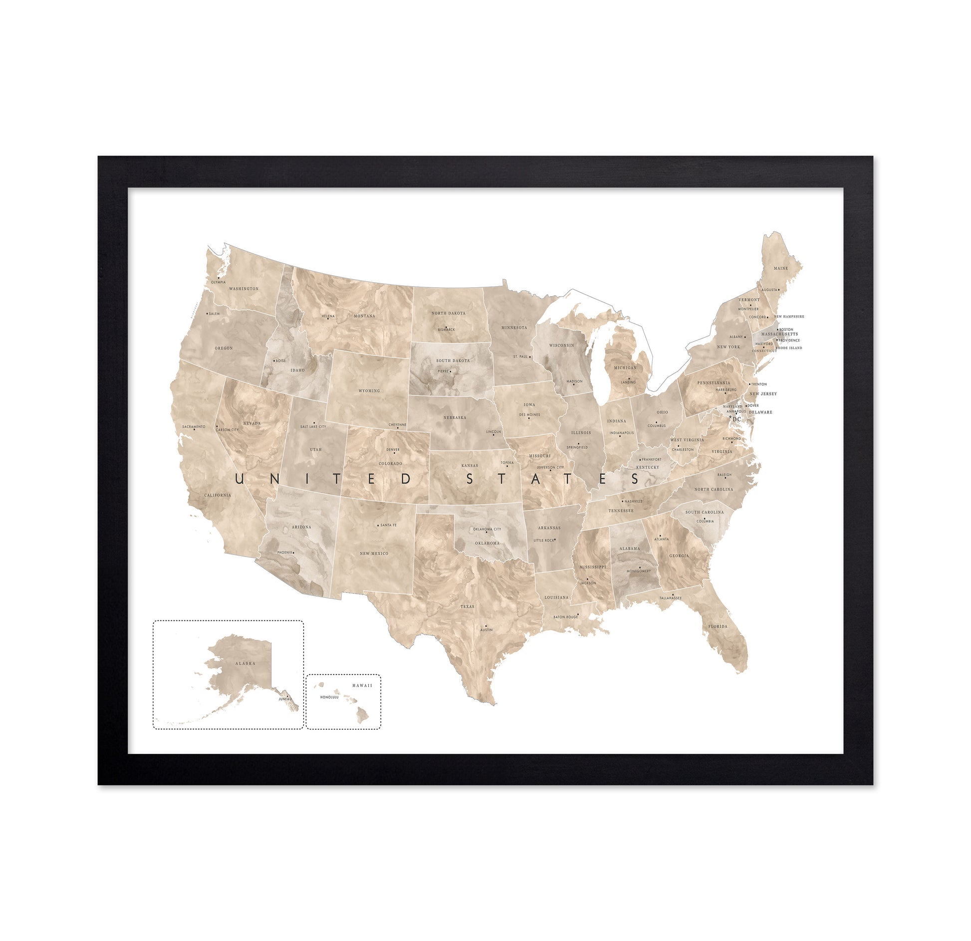 Taupe USA Map