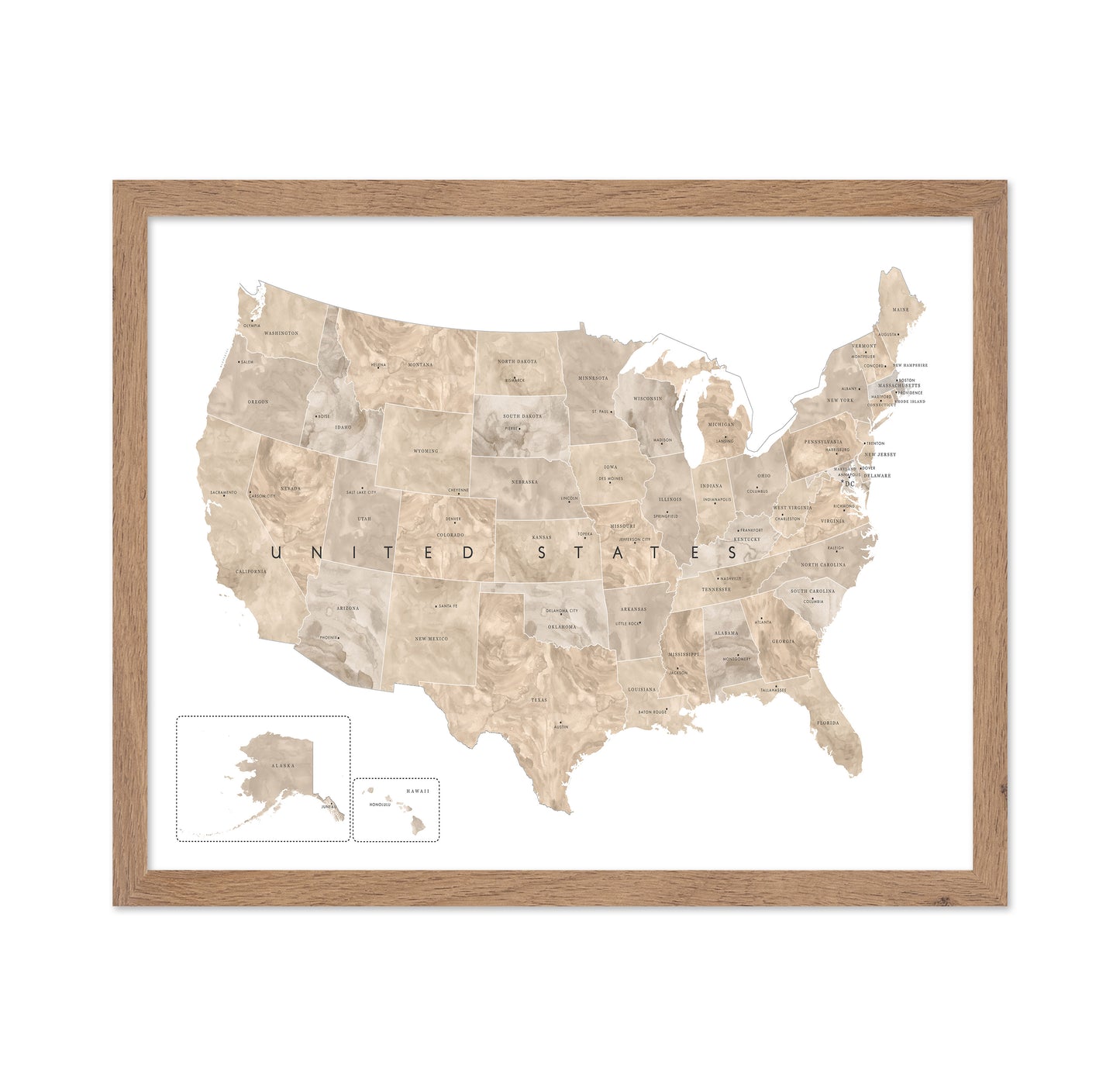 Taupe USA Map