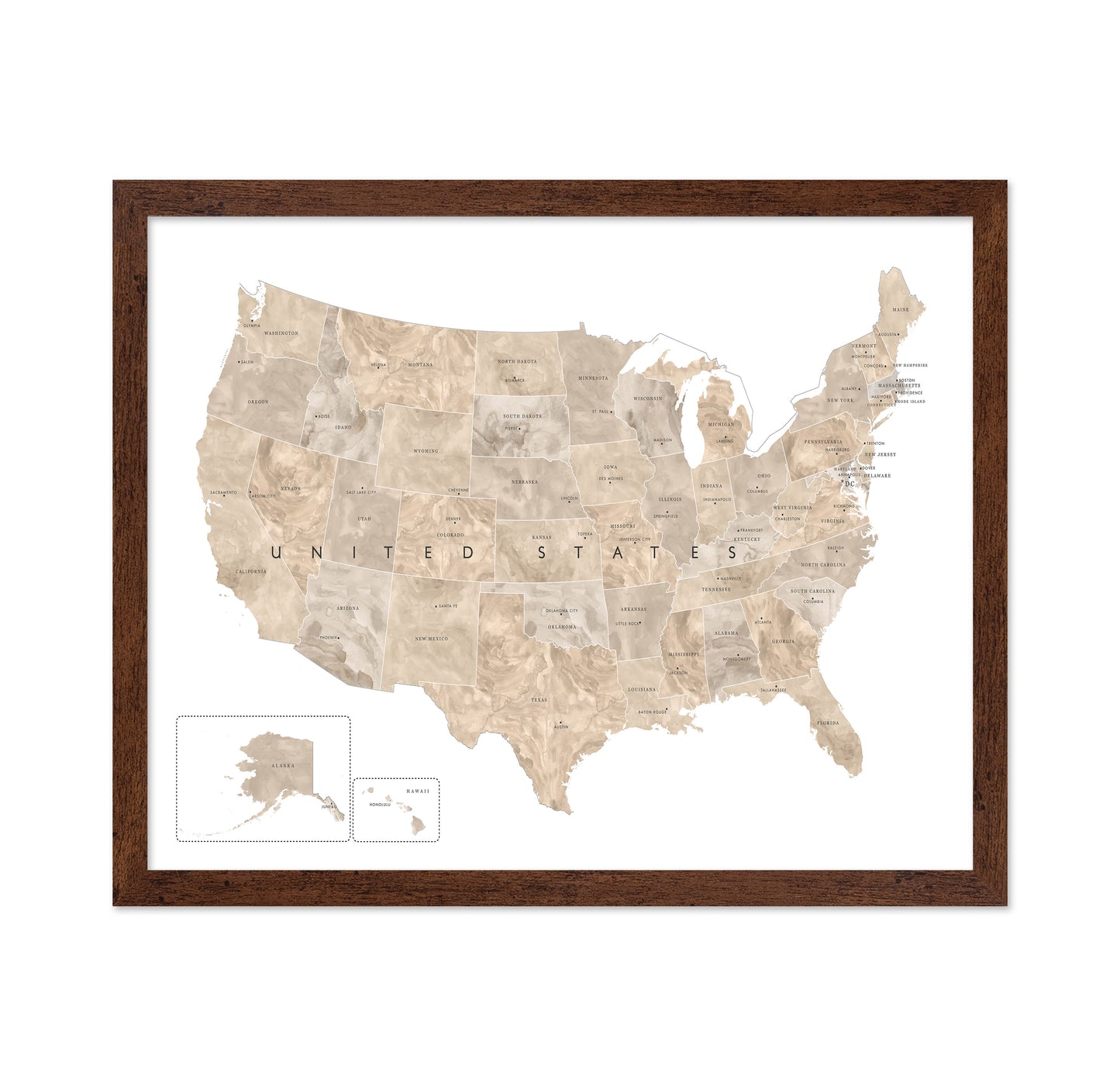 Taupe USA Map