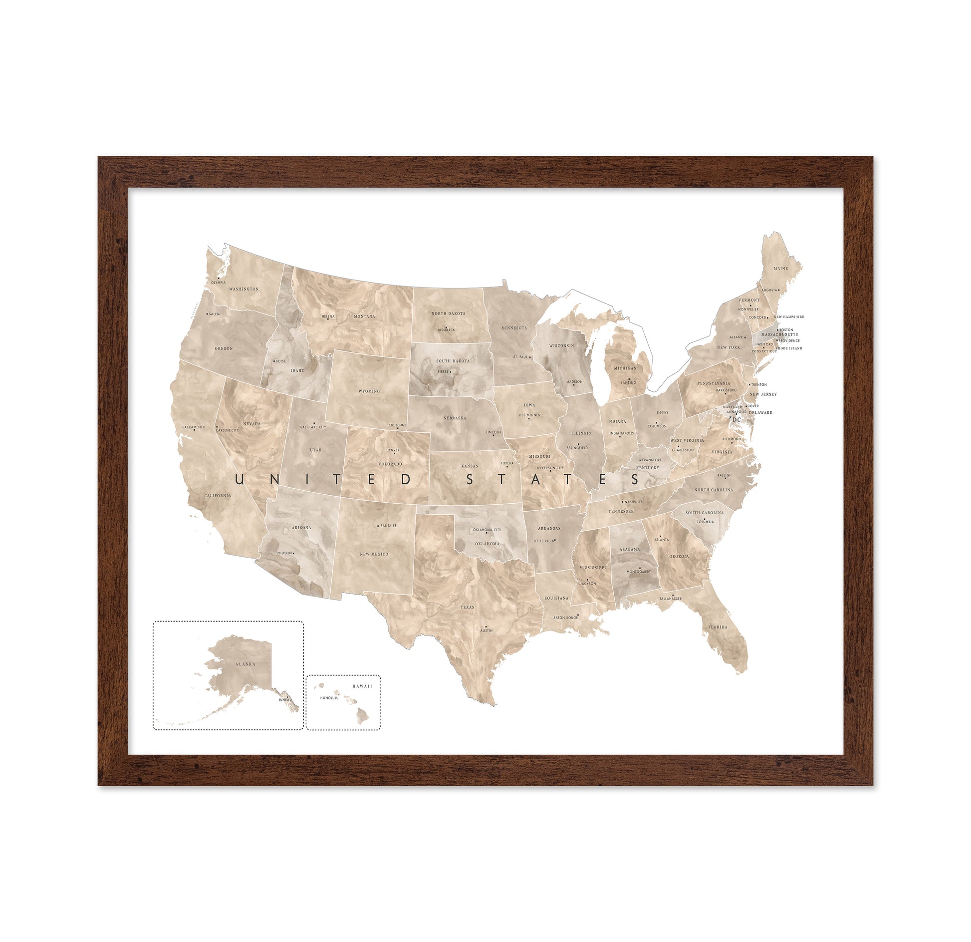 Taupe USA Map
